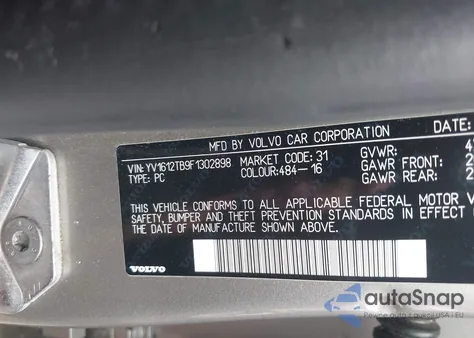 2015 Volvo S60 T5 Premier from USA, damaged, VIN YV1612TB9F1302898